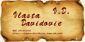 Vlasta Davidović vizit kartica